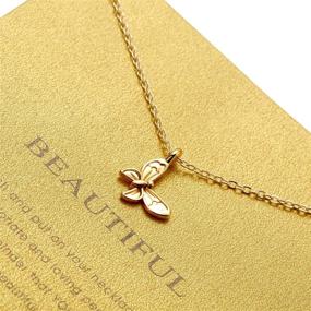 img 1 attached to Friendship Chain Necklace Butterfly Clavicle