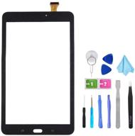 📱 samsung galaxy tab e 8.0 black touch screen digitizer - glass replacement sm-t377 t377a t377v (lcd not included) with tools + pre-installed adhesive logo