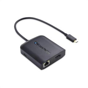 img 4 attached to 💻 Cable Matters USB C Hub with HDMI 4K, 80W Charging, Gigabit Ethernet, and 3X USB in Black - Thunderbolt 4/USB4/Thunderbolt 3 Compatible Dock for Surface Pro 7, MacBook Pro, Dell XPS