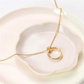 img 3 attached to 👭 Forever Friend Big Little Sister Gift - Ava Sister Gift Necklace: Symmetrical Linked Circle Necklace in Gold, Rose Gold, and Silver Plated Brass - Ideal Sister Jewelry Charm