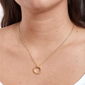 img 2 attached to 👭 Forever Friend Big Little Sister Gift - Ava Sister Gift Necklace: Symmetrical Linked Circle Necklace in Gold, Rose Gold, and Silver Plated Brass - Ideal Sister Jewelry Charm