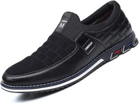 img 4 attached to 👞 COSIDRAM Loafers Microfiber Leather Driving Men's Shoes - Premium Loafers & Slip-Ons