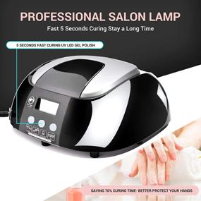 img 2 attached to 💅 MelodySusie LED UV Nail Lamp Salon: Professional Gel Nail Dryer with Fast Curing LED UV Gel Polish - 3 Timer Controls for Salon-Quality Nails (Classic Black)