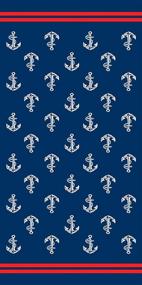 img 3 attached to 🏖️ Brazilian Velour Beach Towel - Anchors Pattern, 30x60 inches