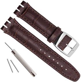 img 2 attached to Alligator Leather Stainless Buckle Women's Watches with Swatch Design