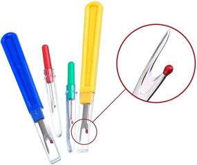 img 2 attached to 🧵 Ultima 9 Piece Colorful Seam Ripper Assortment - 8 Stitch Rippers & 5.5" Surgical Steel Seam Slicer - Perfect for Hem and Seam Removal