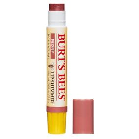 img 4 attached to 🎁 Burt's Bees Lip Balm Stocking Stuffer: Moisturizing Lip Shimmer Holiday Gift for Women, Natural with Vitamin E & Sunflower Oil (Peony, 0.09 oz)