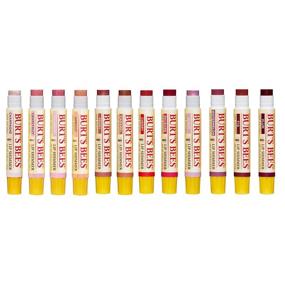 img 2 attached to 🎁 Burt's Bees Lip Balm Stocking Stuffer: Moisturizing Lip Shimmer Holiday Gift for Women, Natural with Vitamin E & Sunflower Oil (Peony, 0.09 oz)