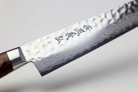 img 1 attached to 🔪 Yoshihiro Cutlery: непревзойденная точность с молотковой дамасской кухонной ножом Суджихики, 9,5 дюйма