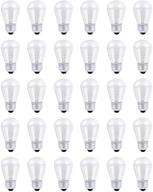 💡 set of 30 shatterproof s14 clear vintage light bulbs for outdoor string lights – 120v 11w for patio and outdoor lighting logo