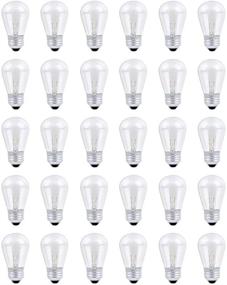 img 4 attached to 💡 Set of 30 Shatterproof S14 Clear Vintage Light Bulbs for Outdoor String Lights – 120V 11W for Patio and Outdoor Lighting