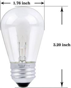 img 3 attached to 💡 Set of 30 Shatterproof S14 Clear Vintage Light Bulbs for Outdoor String Lights – 120V 11W for Patio and Outdoor Lighting