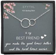 👯 efytal sterling silver interlocking infinity circles friendship necklace – best friend gifts for bffs logo