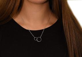 img 3 attached to 👯 EFYTAL Sterling Silver Interlocking Infinity Circles Friendship Necklace – Best Friend Gifts for BFFs