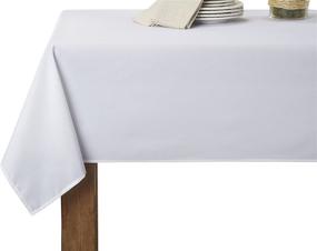 img 4 attached to 💜 Elegant and Stylish Violet Linen Oblong Rectangle Tablecloth - Perfect for Any Occasion!