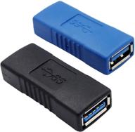 🔌 usb 3.0 female to female adapter for extending usb cable length (2-pack) logo