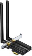 🔥 tp-link archer tx50e: быстрая ультра-сеть wifi 6 ax3000 pci-e карта с тепловым экраном, bluetooth 5.0 и mu-mimo - идеально подходит для пк на windows 10 (64bit) логотип