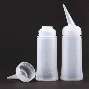 img 1 attached to Pack of 2 Hair Dye Bottles - 5oz Squeeze Bottles with Angle Tip for Precise Hair Color Application