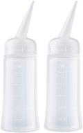 pack of 2 hair dye bottles - 5oz squeeze bottles with angle tip for precise hair color application logo