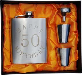 img 3 attached to 🥳 Cheers to 50 Years! Deluxe Flask Gift Set for a Memorable 50th Birthday Celebration