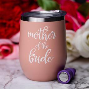 img 3 attached to 🥂 Shop the Best Mother of the Bride Tumbler - 12 oz: Great Mother of the Bride Gifts, Wine Glass & Cup