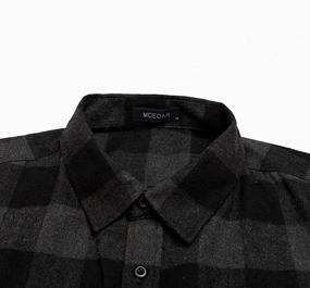 img 2 attached to MCEDAR Long Sleeve Flannel Shirts for Men's Clothing – Hangable Shirts