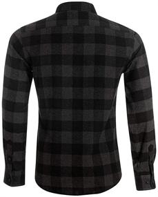 img 3 attached to MCEDAR Long Sleeve Flannel Shirts for Men's Clothing – Hangable Shirts