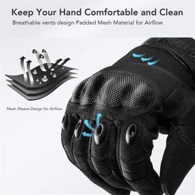 img 1 attached to FREETOO Large Knuckle Tactical Gloves - Ideal for Shooting, Airsoft, Paintball, Motorcycle, Climbing, and Heavy Duty Work - Men's Military Gloves