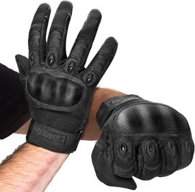 img 4 attached to FREETOO Large Knuckle Tactical Gloves - Ideal for Shooting, Airsoft, Paintball, Motorcycle, Climbing, and Heavy Duty Work - Men's Military Gloves