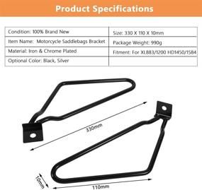 img 3 attached to 🏍️ Premium Black Motorcycle Saddlebags Bar Mount Brackets – Enhanced Support for Left & Right Motorcycle Saddlebags