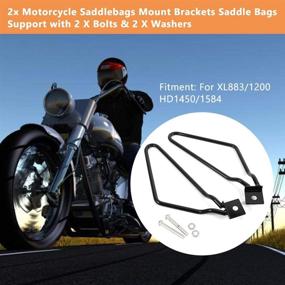 img 1 attached to 🏍️ Premium Black Motorcycle Saddlebags Bar Mount Brackets – Enhanced Support for Left & Right Motorcycle Saddlebags