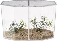 enhanced betta keeping experience: lee's betta keeper large with lid, gravel, and plant logo