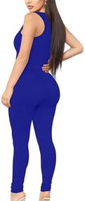 img 2 attached to LAGSHIAN Bodycon Sleeveless Jumpsuit Romper Women's Clothing in Jumpsuits, Rompers & Overalls