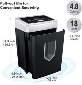 img 1 attached to 🔪 High-Performance Bonsaii 14-Sheet Cross-Cut Paper Shredder: 30-Minute Jam-Proof Shredding, Quiet Operation, Large Capacity Basket, Accepts Credit Cards and Staples