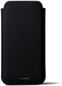 img 3 attached to Lucrin Classic Genuine Leather Case Cover Sleeve for iPhone 11 Pro/Xs/X - Black, Compatible with Wireless Charging