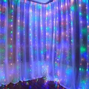 img 4 attached to 🎉 Vibrant RGB LED Fairy String Curtain Light with Remote Control - Perfect for Party, Wedding, Christmas Decor Indoor/Outdoor!