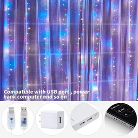 img 3 attached to 🎉 Vibrant RGB LED Fairy String Curtain Light with Remote Control - Perfect for Party, Wedding, Christmas Decor Indoor/Outdoor!