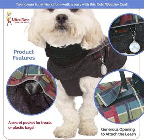 img 2 attached to 🐾 Ultimate Protection: Ultra Paws Weather Master Coat in Forest Plaid Reflective - Insulated Warm Weather Dog Coat