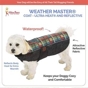 img 3 attached to 🐾 Ultimate Protection: Ultra Paws Weather Master Coat in Forest Plaid Reflective - Insulated Warm Weather Dog Coat