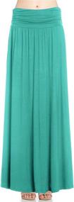 img 3 attached to Trendy Fashion California Women's High Waist Maxi 👗 Skirt with Side Pockets – 1-2 Pack Options (S-XXXXXL)