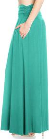 img 2 attached to Trendy Fashion California Women's High Waist Maxi 👗 Skirt with Side Pockets – 1-2 Pack Options (S-XXXXXL)