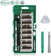 🔧 lifegoo precision screwdrivers set: 64-in-1 mini s2 steel magnetic repair tool kit for iphone, ipad, macbook, xbox, ps4, cameras, toys, and more - green logo