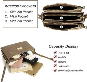 img 1 attached to Adjustable Women's Crossbody Leather Shoulder Handbags with Wallets