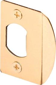 img 2 attached to Prime-Line MP2232-2 - Pack of 2 Standard Latch Strike, 1-5/8 in, Steel, Brass Plated Finish - Durable and efficient locks