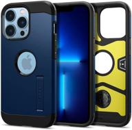 spigen tough armor designed for iphone 13 pro case (2021) - navy blue logo