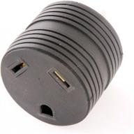 🔌 versatile rv electrical adapter: 15 amp male to 30 amp female plug - secure round grip for motorhome logo