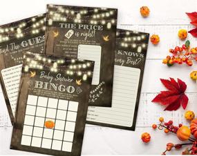 img 1 attached to 🎃 Fall Pumpkin Baby Shower Games Bundle - Neutral Yellow Bingo, Find The Guest, The Price Is Right, Who Knows Mommy Best - Includes 25 Games Each