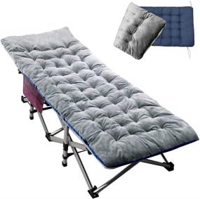 img 4 attached to 🏕️ Lilypelle Folding Camping Cot: Double Layer Oxford Strong Heavy Duty Sleeping Cots - Portable and Versatile for Home, Office, Nap, and Beach Vacation - With Carry Bag