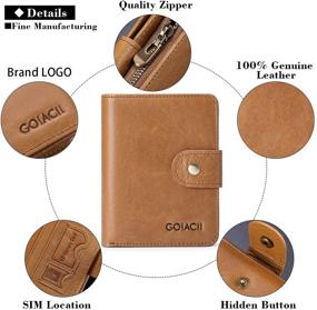 img 1 attached to 👝 GOIACII Men's Genuine Leather Wallets – Advanced Blocking Technology for Optimal Security