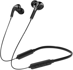 img 4 attached to Premium Bluetooth Earbuds: Stereo Sound, Noise Isolating, Tangle-Free - Perfect for Sports, iOS and Android Smartphones